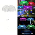 hardoll Solar Decorative Jellyfish Light LEDs on The Stake 7 Color Changing Waterproof Outdoor Home Garden Pathway Lawn Driveway(Pack of 1)