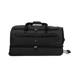 Travelpro Roadtrip 30 Drop-Bottom Rolling Duffel with Packing Cubes, Ash Black, 30-Inch, Roadtrip 30" Drop-Bottom Wheels Rolling Duffel Bag Luggage 3 Large Packing Cubes Included Men, Women