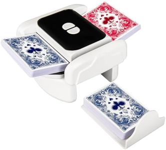 BEE&FLOWER Card Shuffler - Rechargeable Automatic Card Shuffler Low Noise Rechargeable Portable Card Shuffler 1-2 Decks for Poker, UNO, Blackjack, Skip-Bo, Phase 10