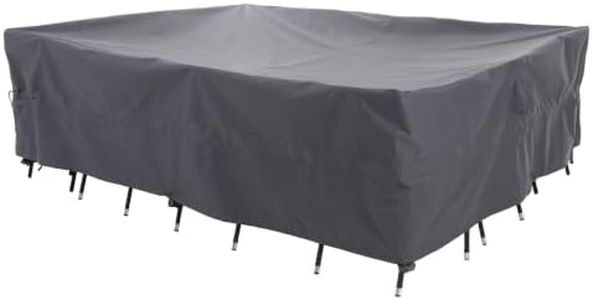 WJ-X3 Extra Large Patio Furniture Set Covers Waterproof, Outdoor Table Cover Heavy Duty, Lawn Sectional Set Cover Anti-fading, High Wind Resistant & Anti-UV, 180W x 96D x 36H In, Grey