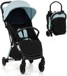 Maxmass Baby Stroller, Folding Infant Travel Pushchair with Storage Basket, Canopy Handrail and Five-Point Harness, Toddler Lightweight Buggy for 0-36 Months (Blue)