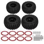 VGEBY RC Car Tires, 4PCS RC Front Rear Tires Set RC Car Rubber Tires and 6 Spoke Wheel Rims Set RC Car Accessories for ARRMA SENTON 1/10 RC Car, VGEBYE02MHV8WPR