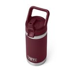 YETI Rambler Jr. 12 oz Kids Bottle, with Straw Cap, Wild Vine Red