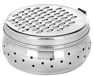 Stainless Steel Spill Free Vegetable Grater for Cheese, Carrots, Potato, Cucumber Grater with Container Box Storage (H-7.5 CM, W-15 CM)