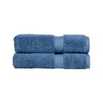 Christy Renaissance 2 Bath Towels Set | Denim Blue | 100% Egyptian Cotton | Luxuriously Soft and Super Absorbent | 675 GSM | Plush Fluffy and Long Lasting
