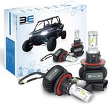 Bevel Engineering Premium LED Upgrade Kit - H13/9008 LED Headlight Kit - Compatible with Polaris - Ranger - RZR General – 2 Pack Low and High Beam Lamp Set – Fan Less 4000LM LED Replacement Bulb Kit