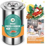 Newhai Ham Maker Meat Press Tool for Making Ham Meat Deli Meat Maker Homemade Lunch Meat Maker with Thermometer Stainless Steel