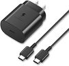 25W USB C Charger Block, Type C Charger Samsung Fast Charger with 6 ft USB C to C Cable for iPhone 15, Samsung Galaxy S24 S23 S22 S21 S20 Ultra S10 S9, Note 20 10 9, Pixel 8 7 6 Pro, Android Phone