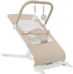 Baby Delight Alpine Deluxe Portable Bouncer, Infant, 0-6 Months, 100% GOTS Certified Cotton Fabrics, Organic Oat