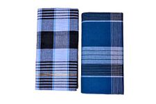 RETRO BRAND 100% Pure Cotton Checkered Casual Style Lungi For Men (Pack Of 2) (Stitched - Unstitched Lungi's Available) (2.50 Meters, Stitched, Fancy Check)