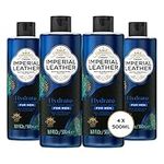 Imperial Leather Hydrate Men Shower Gel 2in1 Hair and Body Wash, Sea Minerals and Oakmoss, Vegan and Cruelty Free Shower Gel, Bulk Buy, Pack of 4 x 500 ml