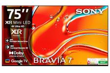 Sony 189 cm (75 inches) BRAVIA 7 4K Ultra HD AI Smart Mini LED Google TV K-75XR70 (Black)