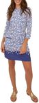 Cabana Life Shift Dress, UPF 50+ Sun Protection Casual Dress, Boat Neckline, Quarter Sleeve, Womens Fashion, Tahoe Floral, Medium