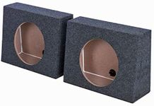 Q-power QTW12 Single 12-Inch Sealed Subwoofer Box Enclosures (Pair)