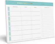 Sweetzer & Orange Weekly Meal Planner and Grocery List Magnetic Notepad. Teal 10x7” Meal Planning Pad with Tear Off Shopping List. Plan Weekly Menu Food for Weight Loss or Dinner List for Family!