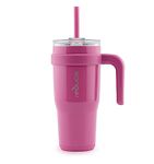 reduce 24 oz Tumbler with Handle - Vacuum Insulated Stainless Steel Travel Mug Sip-It-Your-Way Lid and Straw Keeps Drinks Cold up to Hours Sweat Proof, Dishwasher Safe OG Sangria (13232-FF)