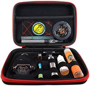 Wolfteeth 8 inch Vapor Case Black Hard Shell Vapor Pouches Supplies Organized Accessories Vape Bag Fits Coils Tank Holder Vaporizer Holster Valentines Day Gifts (Empty Case Only) Red Zipper 1226