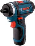 Bosch PS21-2A 12V Max 2-Speed Pocket Driver Kit with 2 Batteries, Charger and Case, Blue