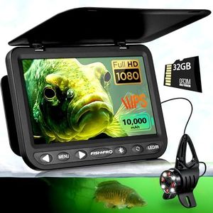 (2025 UPGRADED) NO.1 HD 1080P Underwater Fishing Camera, FishPRO® 7'' Fishing Camera- w/DVR-32GB, w/ 10,000mAh Li-Battery, USB-C, IR & LED for Dark, Fish Finder Cam, 25m/82ft, for Night & Lake fishing
