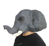 Ifkoo Deluxe Latex Elephant Mask Novelty Creepy Halloween Animal Head Mask Costume Party Decorations