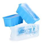 Extra Large Ice Block Mold 2 Pack-Makes two 5 lb Extra-large Ice cubes,Steel reinforced molds,Upgrade Ice Cube Maker，Ideal for Revitalizing Ice Baths or Chilled Coolers ，Reusable Silicone Molds