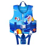 REALIKE Kids Swim Vest Toddler Floaties Adjustable Safety Strap Swimming Aids for Toddlers Children Float Swimsuit, Suitable for Age 2-10 Years/22-88lbs