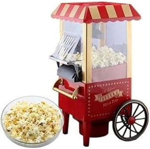 RichTots Premium Popcorn Machine Big Vintage Collection and Electric Popcorn Maker Making Machine Stylish Design Automatic Popcorn Machine Household Electric Instant Popcorn Maker (Popcorn Red)