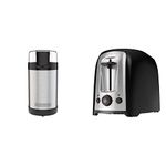 BLACK+DECKER Coffee Grinder CBG110SC | 2-Slice Extra Wide Slot Toaster TR1278B