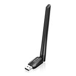 VENTION WiFi Dongle USB WiFi Adapter for PC, AC600 High Gain Dual Band 2.4GHz/5GHz, 6dBi Antenna Wireless Network Adapter for Laptop/Desktop, Supports Win11/10/8.1/8/7/XP