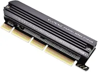 ELUTENG NVMe PCIe 4.0 Adapter NVMe M.2 SSD to PCIe X4/X8/X16 Card with Aluminum Heat Sink M.2 to PCI-Express SSD Expansion Card Support 2230 2242 2260 2280 Max 4TB for Windows/Linux/Moc os