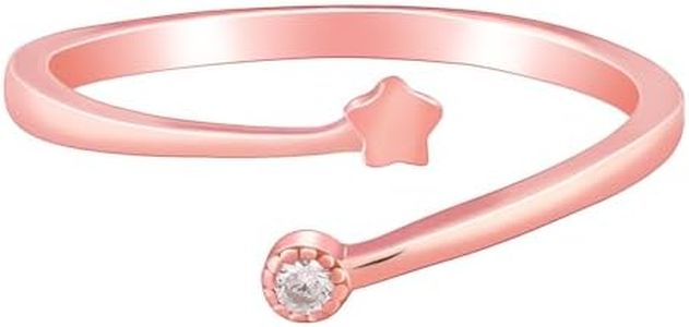 GIVA 925 Silver Rose Gold Starlit Ring, Adjustable | Gifts for Women and Girls | With Certificate of Authenticity and 925 Stamp | 6 Months Warranty*