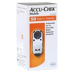 Roche Diagnostics Accu Chek Mobile Blood Glucose Monitor Test Cassette, 50 Count