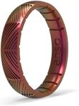 Enso Rings Etched Thin Legend Silicone Ring - Ultra Comfortable, Breathable, and Safe Wedding Ring - Poseidon Tremor, 4