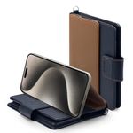 CASEOLOGY by Spigen Nano Pop Passport Stand Holder [RFID Blocking Travel Documents Organizer Cover] Multi-Purpose Passport Cover Case SIM Card Pin Included (PU Leather, Suede | Mulberry Indigo)