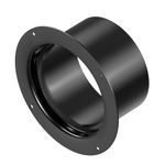 4 Inch Dryer Vent Hose Connector, HG Power Plastic Straight Pipe Flange for Inline Fan Exhaust Fan, Round Ducting Connector for Bathroom Kitchen Greenhouse HVAC Ventilation, Black