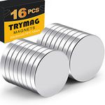 TRYMAG Magnets, 0.79 x 0.12 Inch Strong Neodymium Magnets for Crafts, Heavy Duty Magnets Small Round Refrigerator Magnets for Office, Whiteboard, Dry Erase Board Cabinets, 16PCS