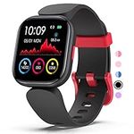 Mgaolo Kids Smart Watch for Boys Girls,Fitness Tracker with Heart Rate Sleep Monitor for Android Fitbit iPhone,Waterproof DIY Watch Face Pedometer Activity Tracker (Black)