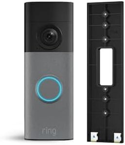 Ring Battery Video Doorbell (newest gen) + No-Drill Mount | DIY Wireless Doorbell Camera | Retinal 2K | 6x Zoom | Built-In Battery | 30-day free trial of Ring Subscription Plan
