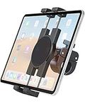 Spin Bike iPad Holder Mount, Indoor Tablet Stand Exercise Bike Pole Tablet Clamp Handlebar Mount for Stationary Bicycle/Treadmill/Stroller, Compatible with iPad Pro 12.9, Air, Mini, iPhone(4.7”-13”)