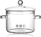 HiWomo Glass Saucepan with Cover,64