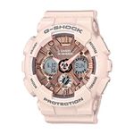 Casio G-Shock S-Series Analog-Digital Rose Gold Round Women's Watch - GMA-S120MF-4ADR