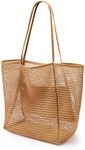 KALIDI Beach Mesh Tote Bag, Casual 