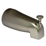 LASCO 08-1045 Bathtub Spout with Front Lift Diverter with 1/2-Inch Female Pipe Thread, Satin Nickel Finish