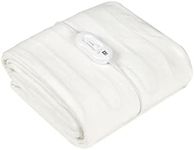 PIFCO® Single Electric Blanket - Heated Electric Under Blanket with 3 Heat Settings with Detachable Controller - Easy Fit Straps -Machine Washable White