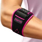FREETOO Forearm Brace Support for Tendonitis,Tennis Elbow Brace for Men Women for Pain Relief,Tennis Elbow Strap with Gel Pad, Golfers Elbow Brace for Tendonitis for Lateral Epicondylitisl(Pink,S/M)