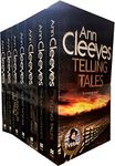 Ann Cleeves TV Vera Stanhope Series Collection 7 Books Set (Telling Tales, Harbour Street, Silent Voices, Hidden Depths, The Glass Room, Crow Trap)