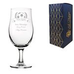 Personalised Engraved Sports Award Football Trophy, Stemmed Pint Glass, Gift Boxed, Perfect for Any Football Award, Includes Space for Team Name, Award and Message.