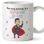 MUGFFINS Son in-Law Mug - in English - Super Family - Funny Gift - Ceramic 11oz Mug