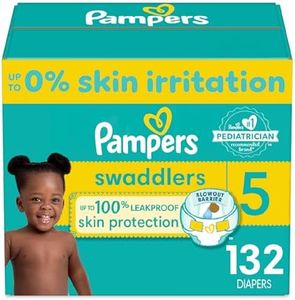 Pampers Diapers Size 5, 132 Count - Swaddlers Disposable Baby Diapers, One Month Supply