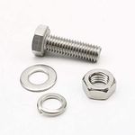 SYLIX ® 8MM Hex Head Stainless Steel bolt With Nut & Flat Washer 30mm (10 pcs)